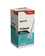 Caneta Esferográfica Prisma 1.0 mm Vermelha Bazze CX c/50 un