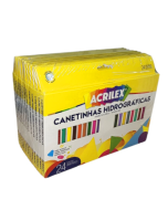 Caneta Hidrográfica 24 Cores Acrilex Pt c/12 Un