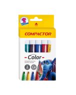 Caneta Hidrográfica 6 Cores Compactor Color