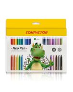 Caneta Hidrográfica Neo-Pen Gigante 24 Cores Compactor Pt c/5 Un