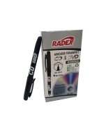 Caneta Marcadora para CD e DVD Preta Radex Caixa c/ 12 un