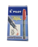 Caneta para Retroprojetor Pilot 1.0 mm vermelho  - 12 un