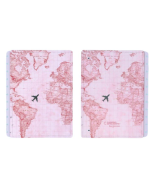 Capa e Contracapa Grande By Gocase Mapa Mundi Rosa - CI