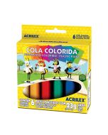 Cola Colorida 6 Cores 23g Acrilex