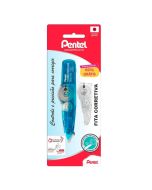 Corretivo em Fita 5mm x 6m com Refil ZTP205R-S Azul Pentel