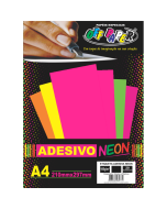 Etiqueta Adesiva Neon A4 Pink 100g 20 Folhas Off Paper