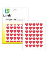 Etiqueta Link Coração Vermelho 15mm Cartela c/ 210 un