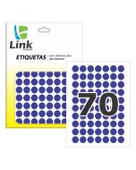 Etiqueta Link Redonda Azul 12mm Cartela c/ 210 un