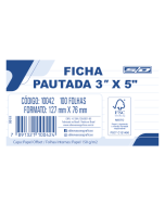 Ficha Pautada 3 x 5 100 fls São Domingos