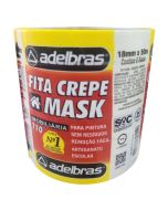 Fita Crepe 18mm x 50m Adelbras Pt c/6 un