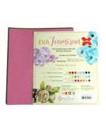 Folha de EVA Foamiran 30cm x 35cm Tons de Flores Intensas Make+ 10 un