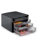 Gaveteiro com 4 Bandejas Fumê Waleu