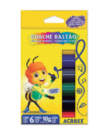 Guache Bastão 6 cores Acrilex