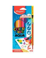 Lápis de Cor Aquarelável 12 Cores+Pincel Peps Maped