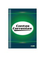 Livro Contas Correntes 1/4 100 folhas São Domingos