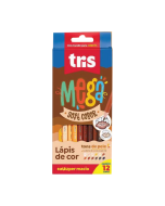 Lápis de Cor 12 Cores Tons de Pele Tris