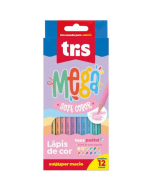 Lápis de Cor 12 Cores Tons Pastel Tris