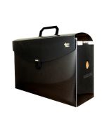 Maleta Arquivo Plástica Fumê c/ 10 Pastas Suspensas Golden Kraft