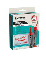 Marcador Permanente Vermelha Bazze Caixa c/12 un