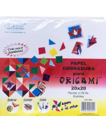 Papel Dobradura Origami 20cm x 20cm Leoni - Pacote c/ 60 folhas