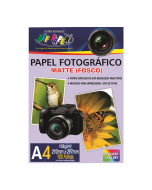 Papel Fotográfico Matte Fosco A4 108g Pacote c/100 fls Off Paper