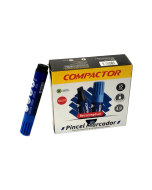 Pincel Marcador Permanente Azul Compactor Recarregável Caixa c/12 un