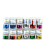 Pote de Lantejoulas Sortidas 6 mm Lantecor pacote c/ 12 un