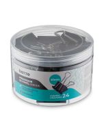 Prendedor de Papel 41mm Binder Preto Bazze Pote c/ 24 un