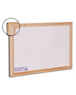 Quadro Branco 80cm x 60cm Moldura em Madeira Cortiarte