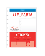 Refil Universitário S/Pauta Folhas Soltas p/ Tilidisco Tilibra - 50 Folhas