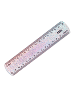 Régua New Line 15 cm Holográfica Glitter Waleu
