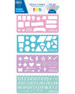 Régua Stencil Fun 15cm Blister 4un