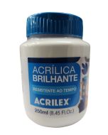 Tinta Acrílica Brilhante Branca 250ml Acrilex