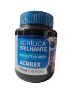 Tinta Acrílica Brilhante Preto 250ml Acrilex