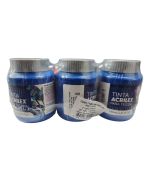 Tinta Fosca para Tecido 250 ml Azul Turquesa 3 un Acrilex