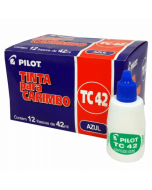 Tinta para Carimbo Azul 42 ml Pilot - CX c/12 un